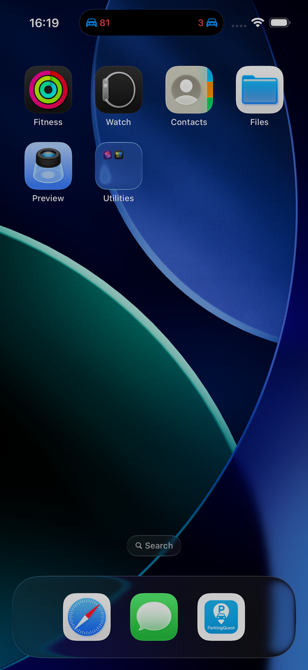 ParkingQuest in the Dynamic Island